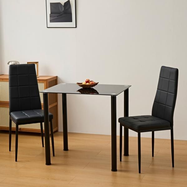 ダイニングチェア PUレザー 2脚セット 椅子 いす おしゃれ 食卓椅子