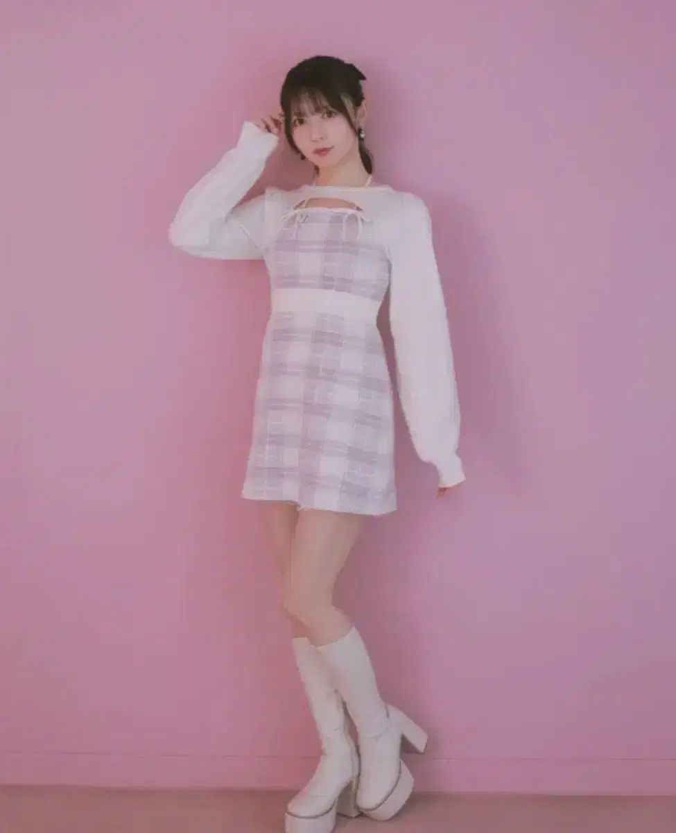 EBLIN CHECK ボレロ ONE PIECE 日傘 量産型 スナ系 日本女子スタイル