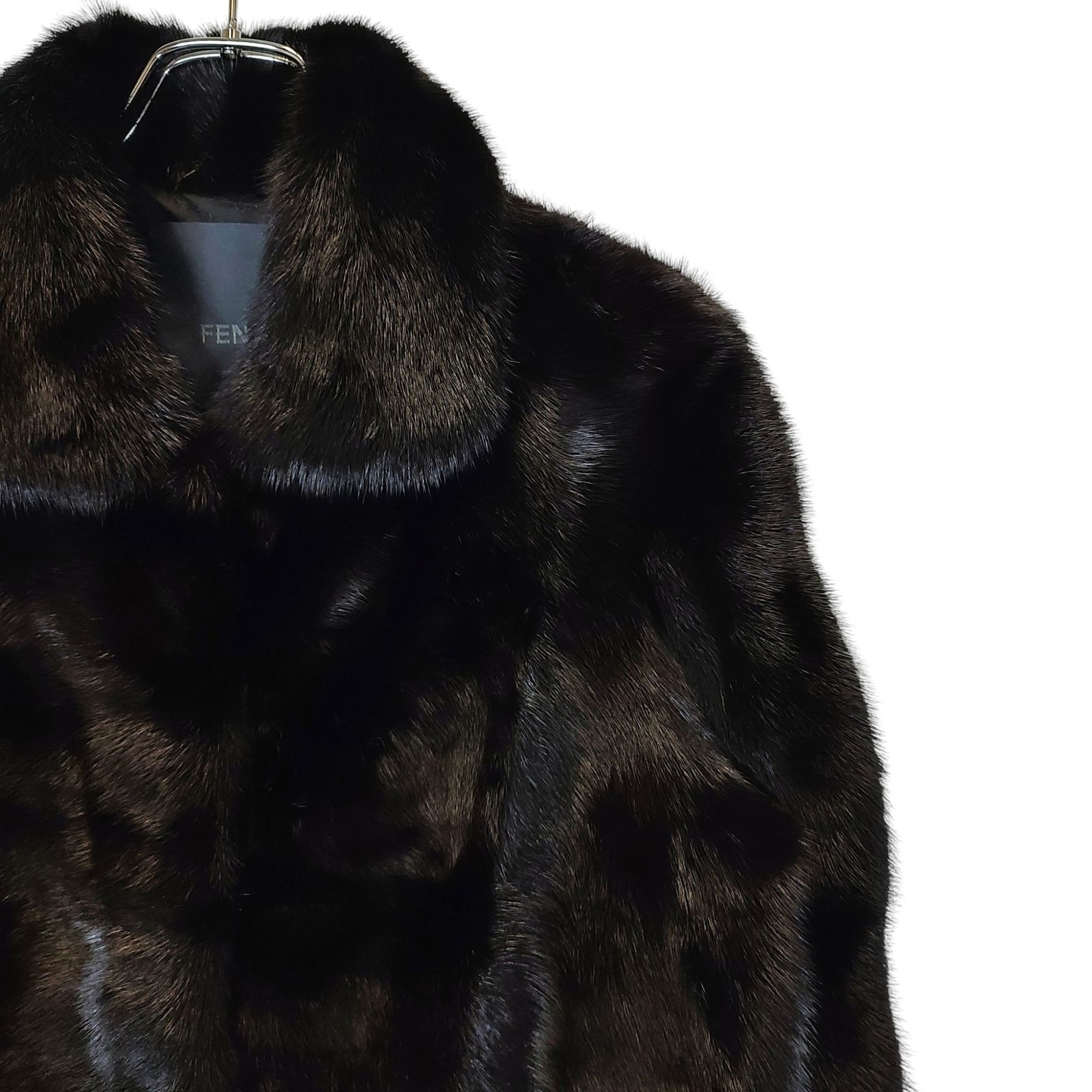 FENDI フェンディ ミンクファー ジャケット 44 ブラック/ブラウン
