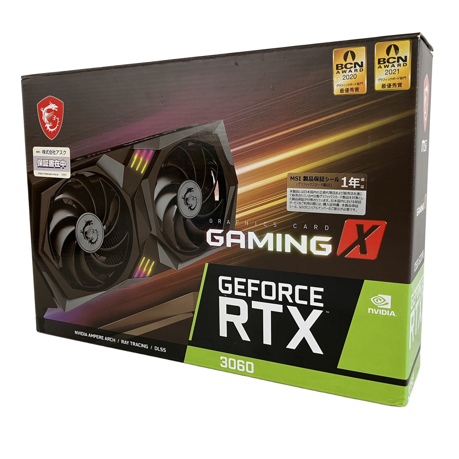 MSI 3060 グラフィックボード※ジャンク扱い MSI GeForce RTX 3060 GAMING X 12G グラフィックボード PCパーツ