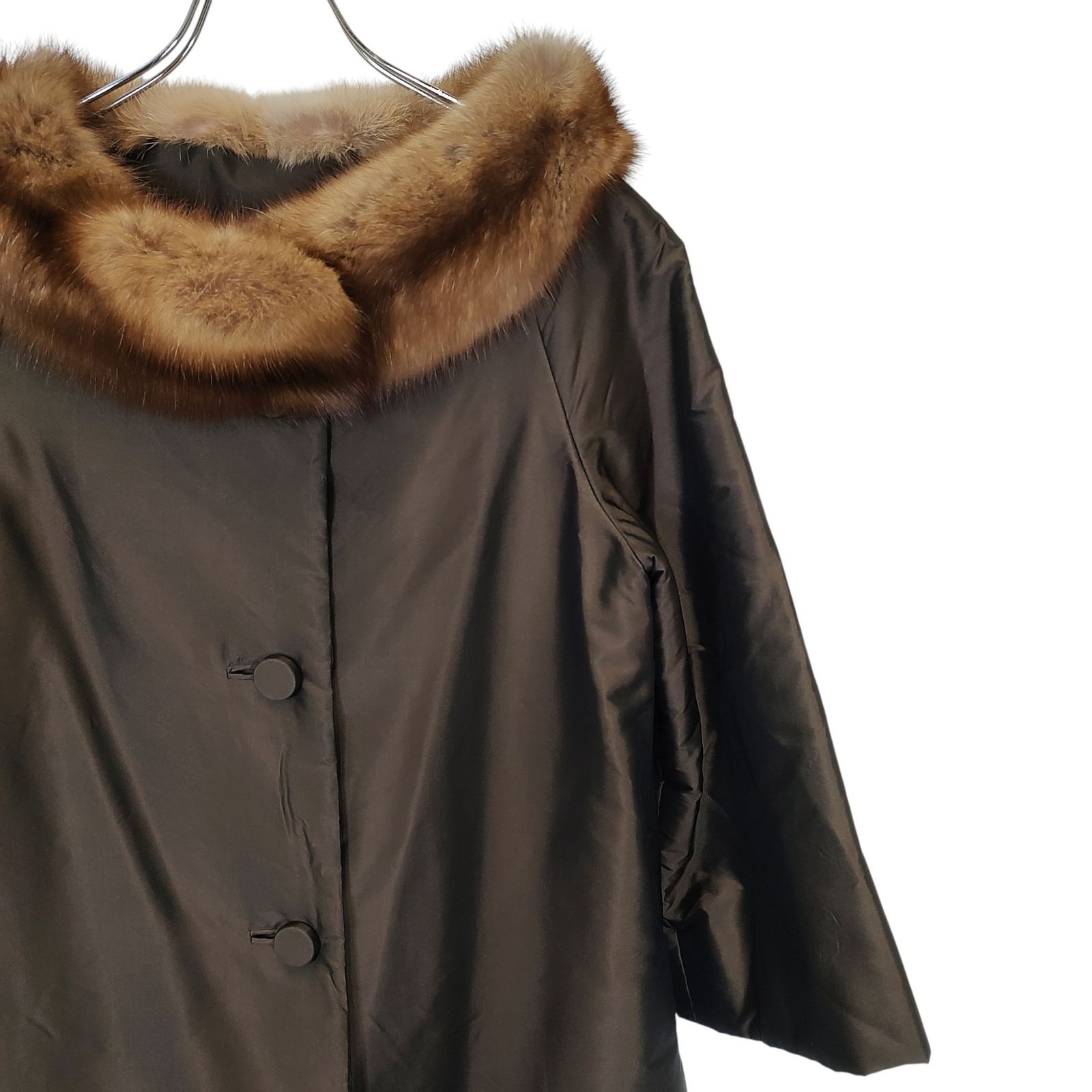 FOXEY BOUTIQUE フォクシーブティック ロシアンセーブル シルク コート