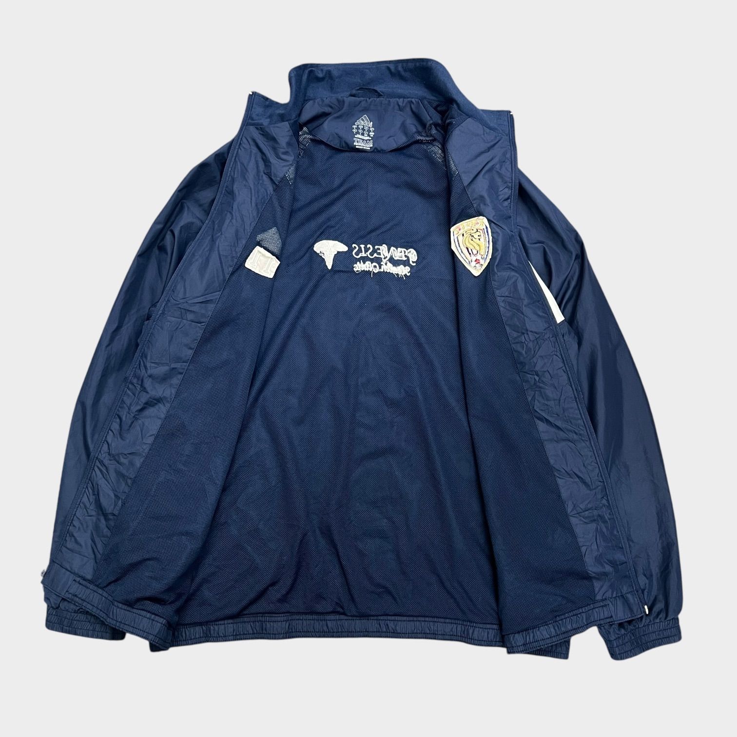 00s adidas Chelsea ナイロンジャケット　刺繍　ネイビー　古着 アディダス 00s ナイロンジャケット 古着 ジャケット トラック