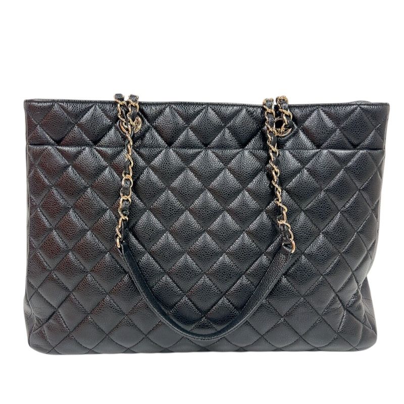 シャネル CHANEL マトラッセ チェーントート A91046 ブラック ゴールド