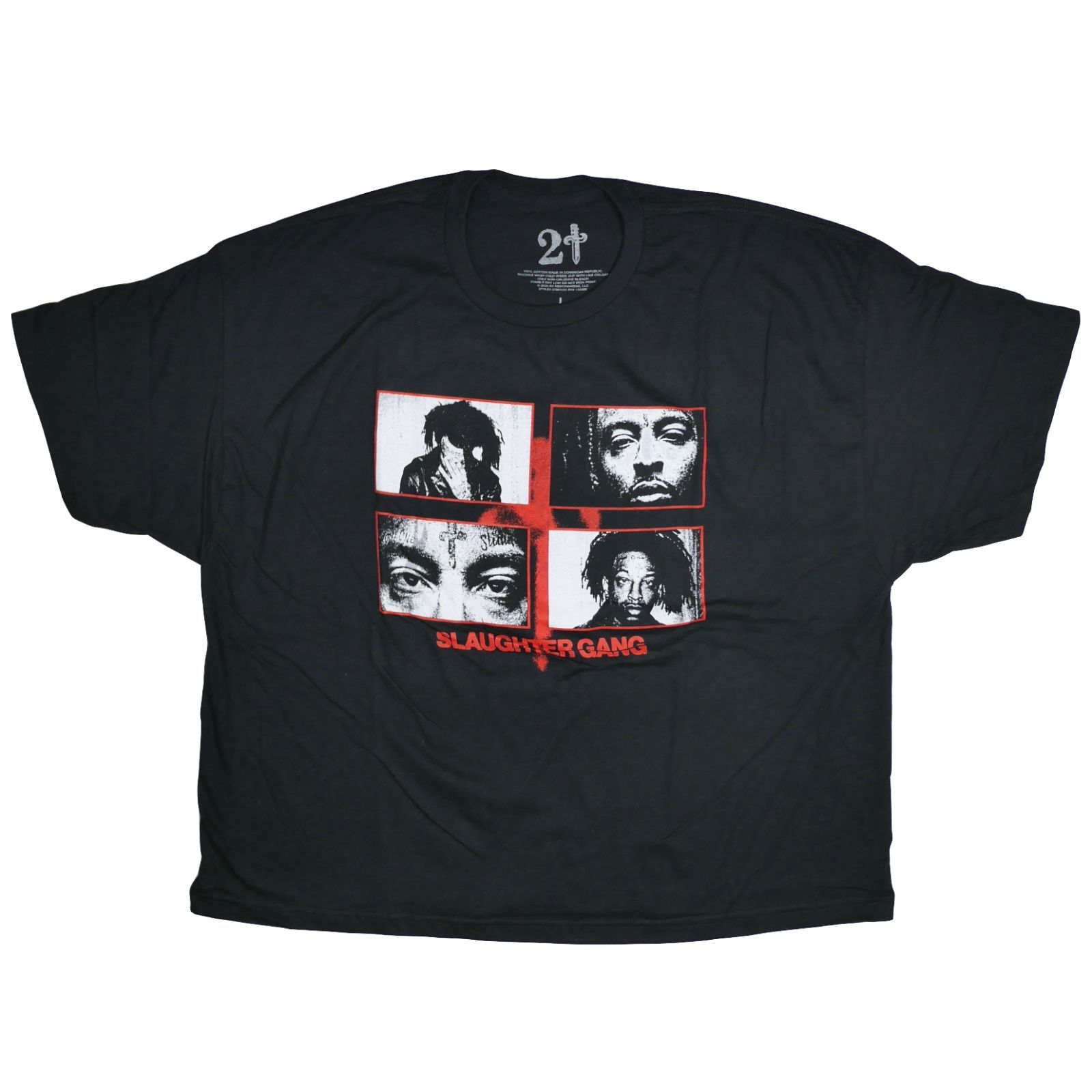 【L】新品 21 Savage 21サヴェージ Slaughter Gang Tシャツ 短丈 ボックスシルエット