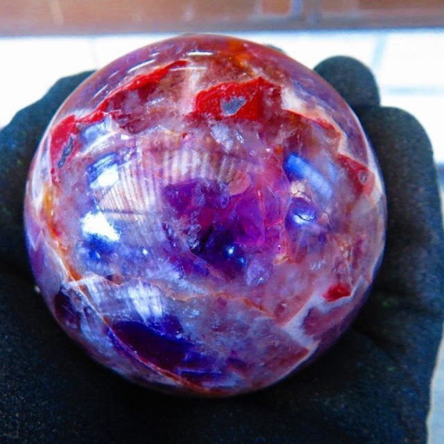 鉱物 アメジスト丸玉 ブラジル産 天然水晶宝石 まとめ買いで割引 ブラジル産 アメジスト笑口丸玉（クラスター丸玉）ジオード