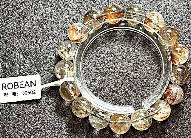 定価275万円上質EU製 ROBEAN 繁栄を呼ぶ 35 A天然水晶宝石 スーパーセブン ブレスレッ超巨大約12 5 mm Ｄ0502