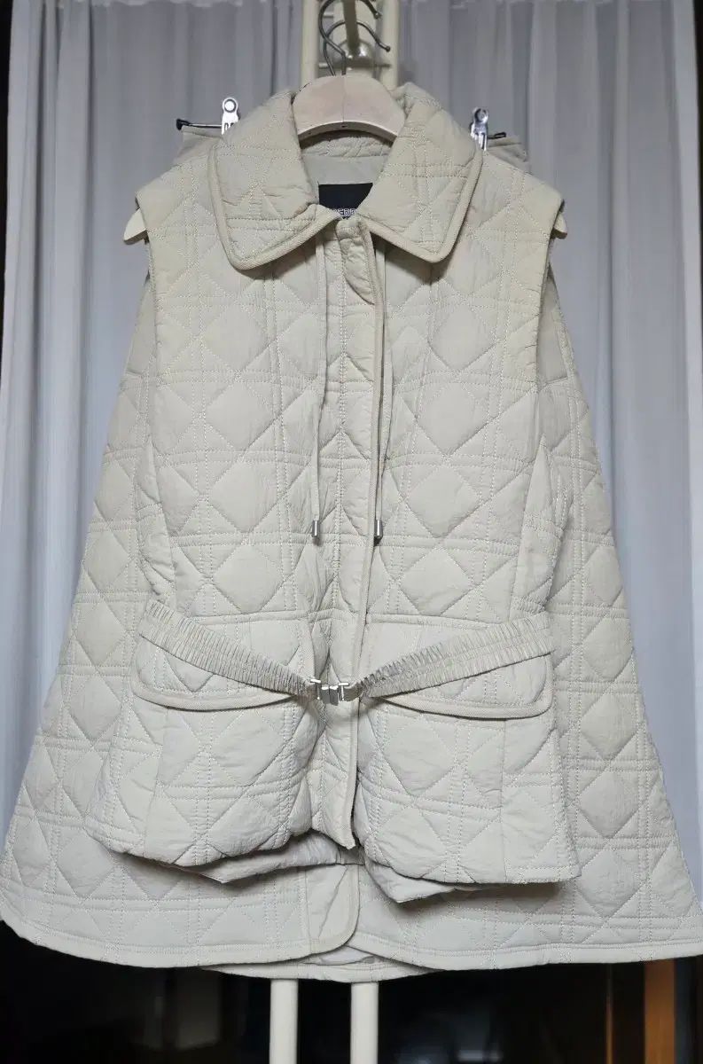 DEBB クチュール キルティング ベルト付き BEST ベスト スカート セットアップ エクリュ クリーム S