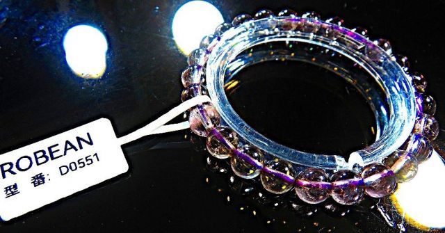 定価275万円上質EU製 ROBEAN 繁栄を呼ぶ 35 A天然水晶宝石 スーパーセブン ブレスレッ超巨大約7 5 mm Ｄ0551