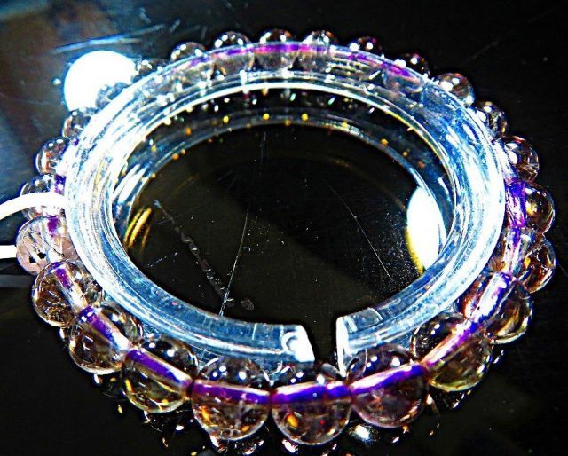 定価275万円上質EU製 ROBEAN 繁栄を呼ぶ 35 A天然水晶宝石 スーパーセブン ブレスレッ超巨大約7 5 mm Ｄ0551