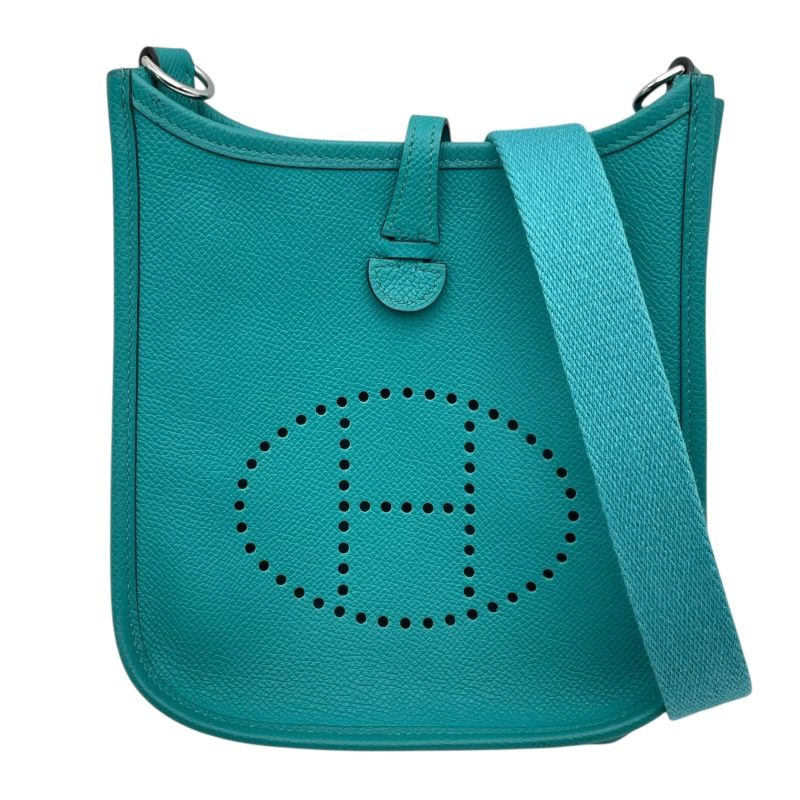 エルメス HERMES エヴリンTPM A刻 ヴェールヴェローヌ SV金具 エプソン レディース ショルダーバッグ
