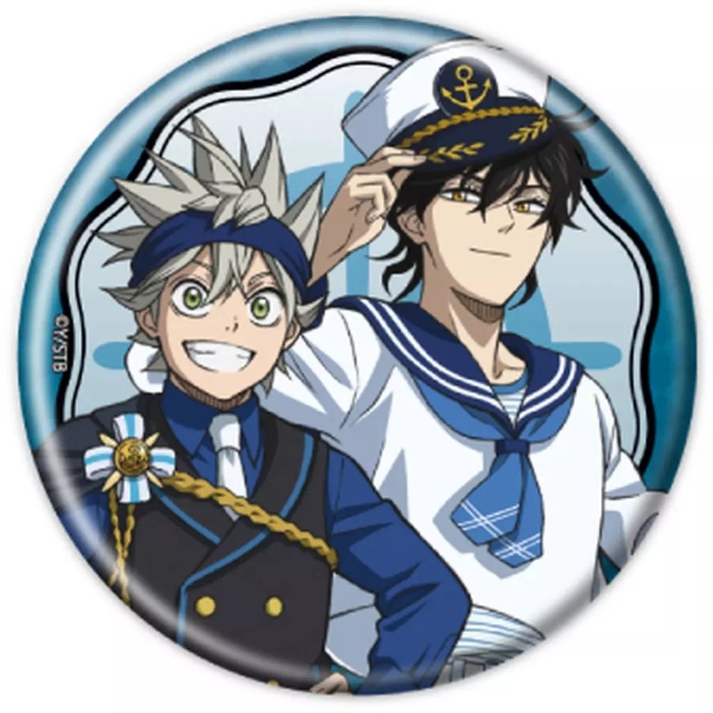 ブラッククローバー クリスタライト缶バッジ ユノ 中古】バッジ・ビンズ アスタ＆ユノ 「ブラッククローバー 缶バッジ 20