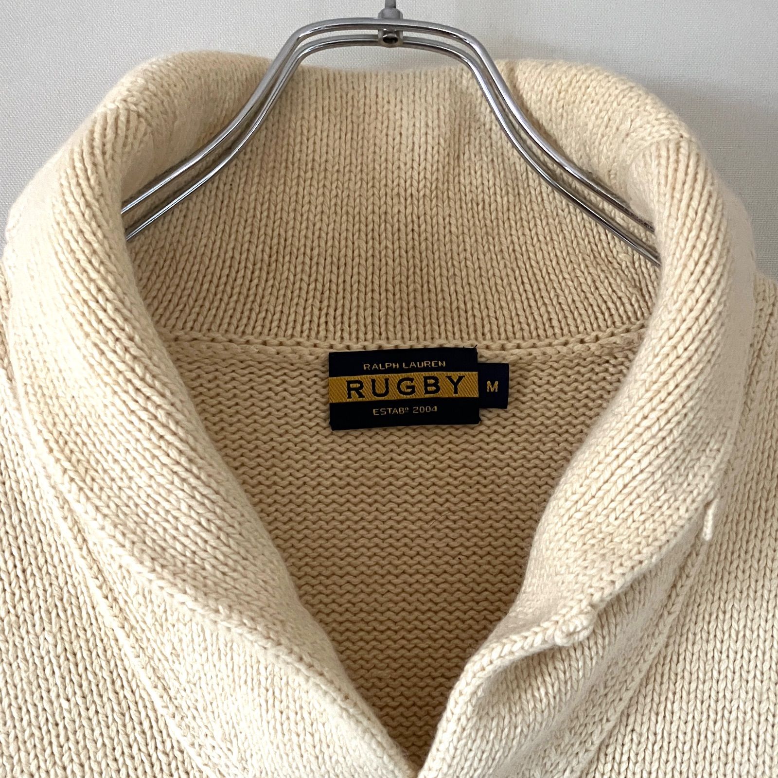 ラルフローレン ラグビー☆ショールカラー レターセーター☆コットン