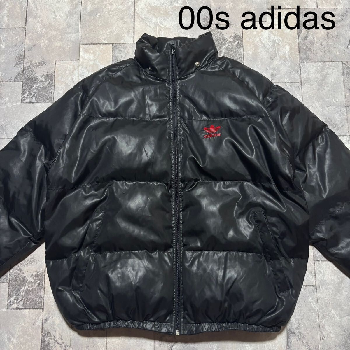 00s adidas アディダス ナイロンジャケット 中綿 ジップアップ