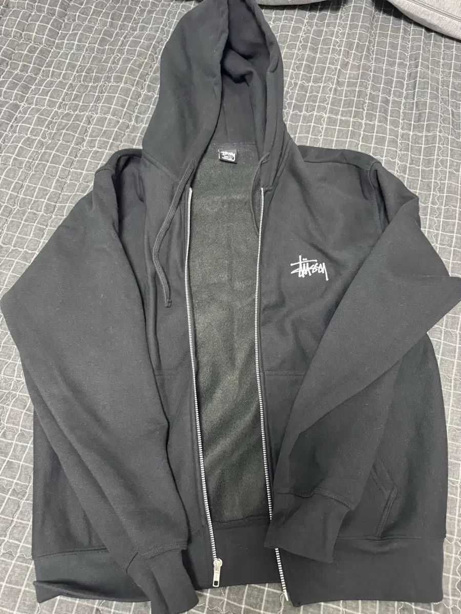 STUSSY 裏起毛パーカー ジップアップ large パーカー ファッション