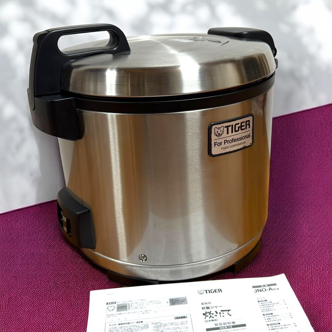 TIGER タイガー JNO A 360 XS 業務用 炊飯器 2升 ステンレスボディ おこげがつきにくい炊飯シート付き