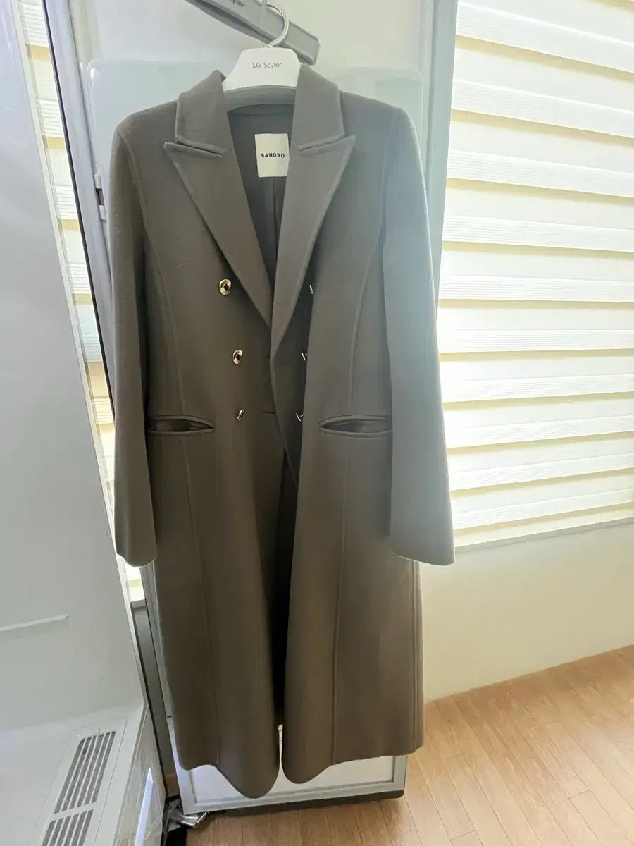 サンドロ テーラード ダブル ロングコート 43