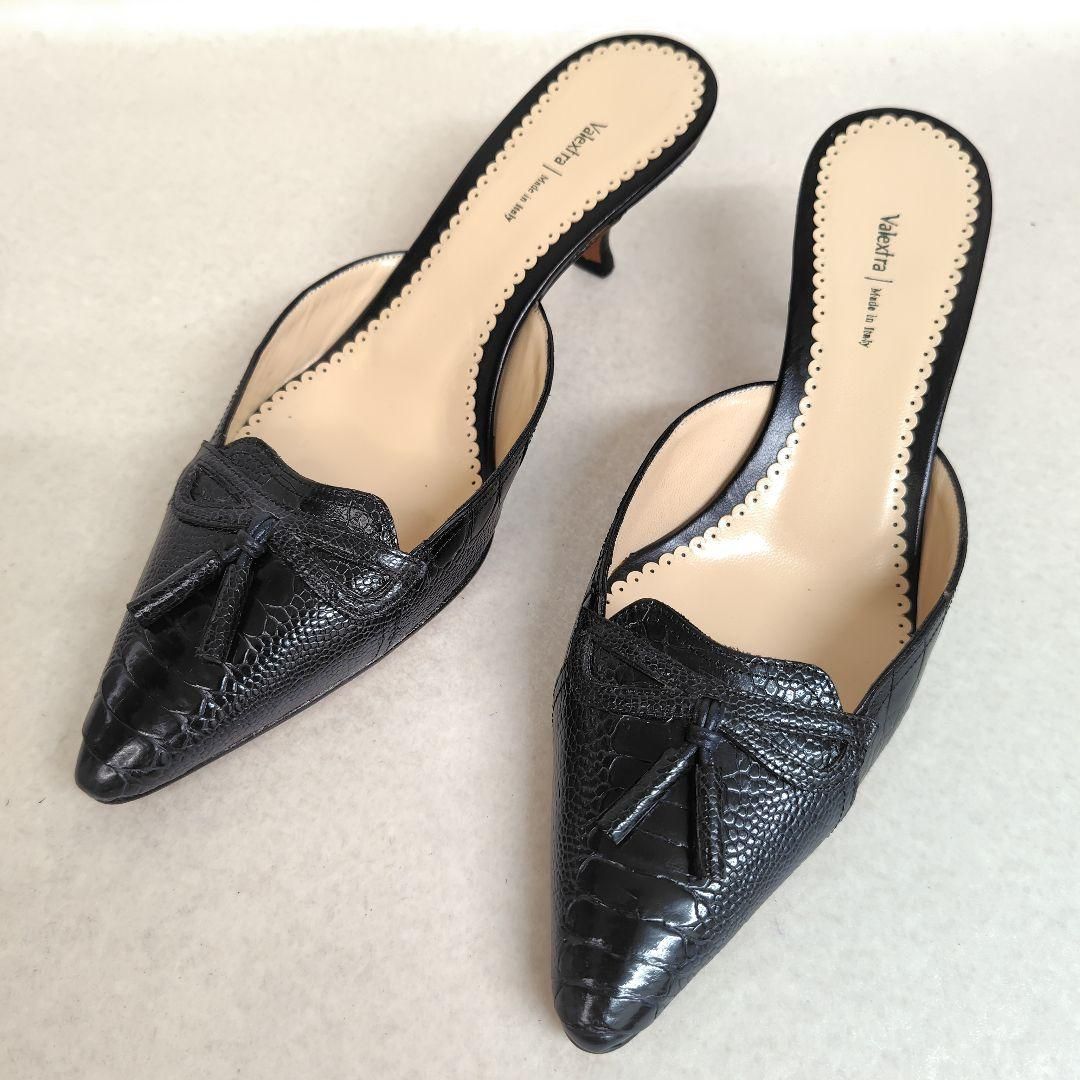 ヴァレクストラ ミュール 37 ポインテッド クロコ 23 5 cm