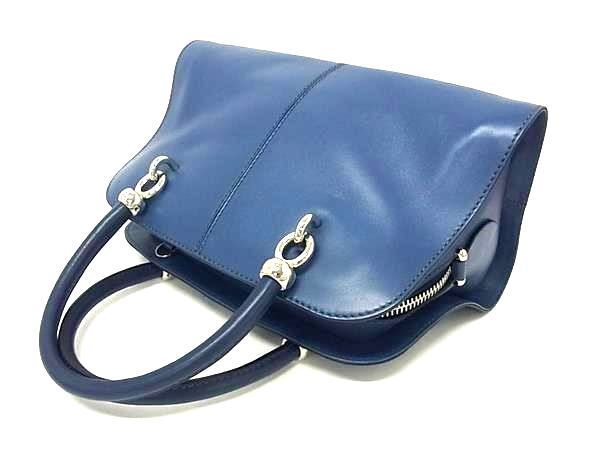 TOD'S トッズ ハンドバッグ セラ ブルー レザー レディース 2WAY