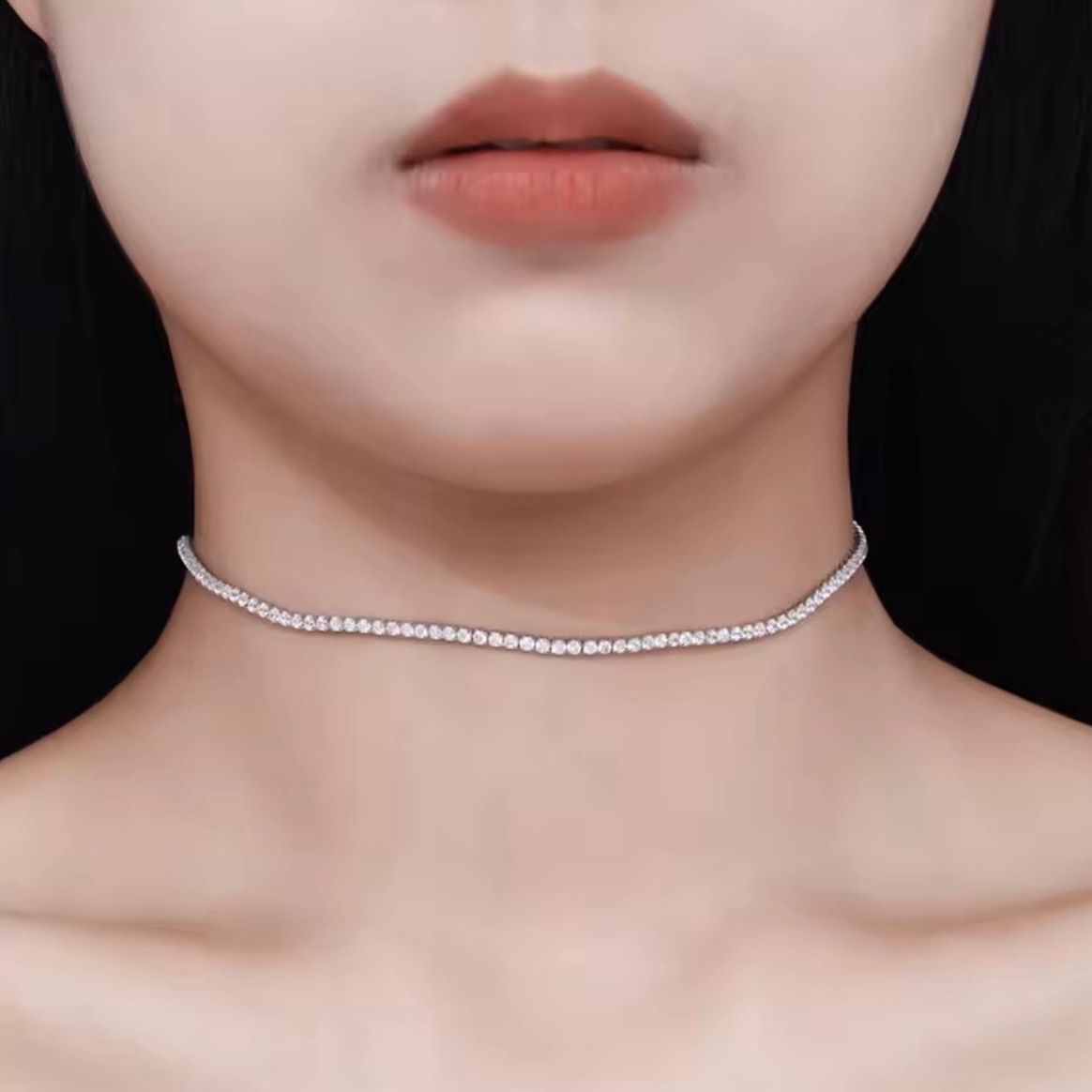 いま一番綺麗に見える一本】モアサナイト テニスチェーン ネックレス