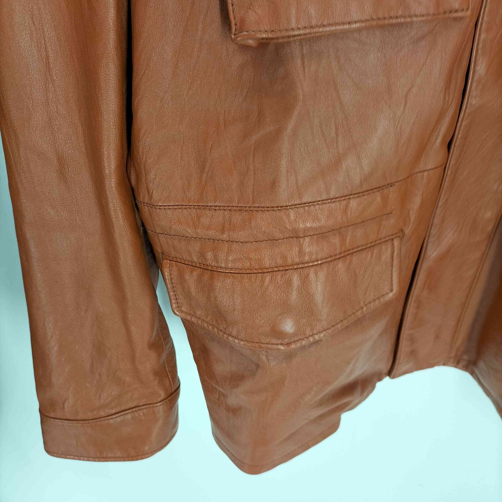 SOPHNET.(ソフネット) 12AW WASHED LEATHER FIELD BLOUSON ウォッシュド レザー フィールド ブルゾン M-65 型 メンズ 表記無 【中古】【ブランド古着バズストア】 ソフネット SOPHNET. 12AW WASHED LEATHER FIELD BLOUSON ウォッシュド