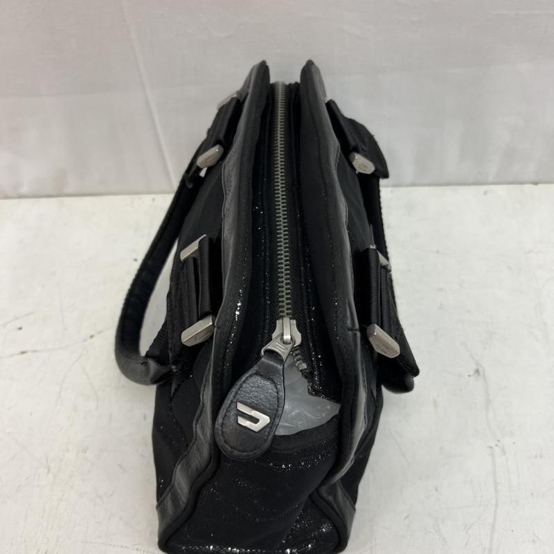 ディーゼル 00s レザー切替 ラメ ミニ ボストン ハンドバッグ y2k