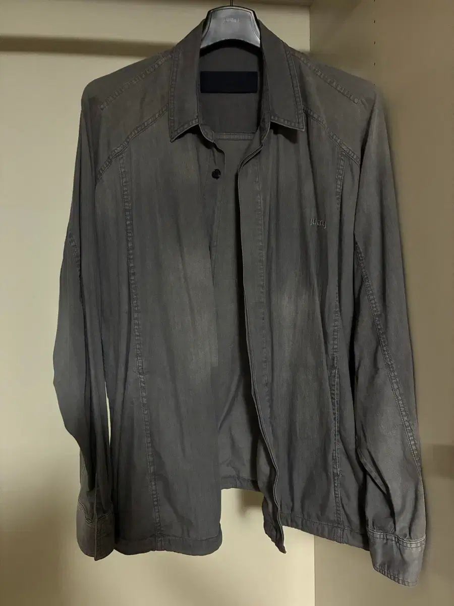ジュンジェイ グレー ライトデニム COACHシャツ 46