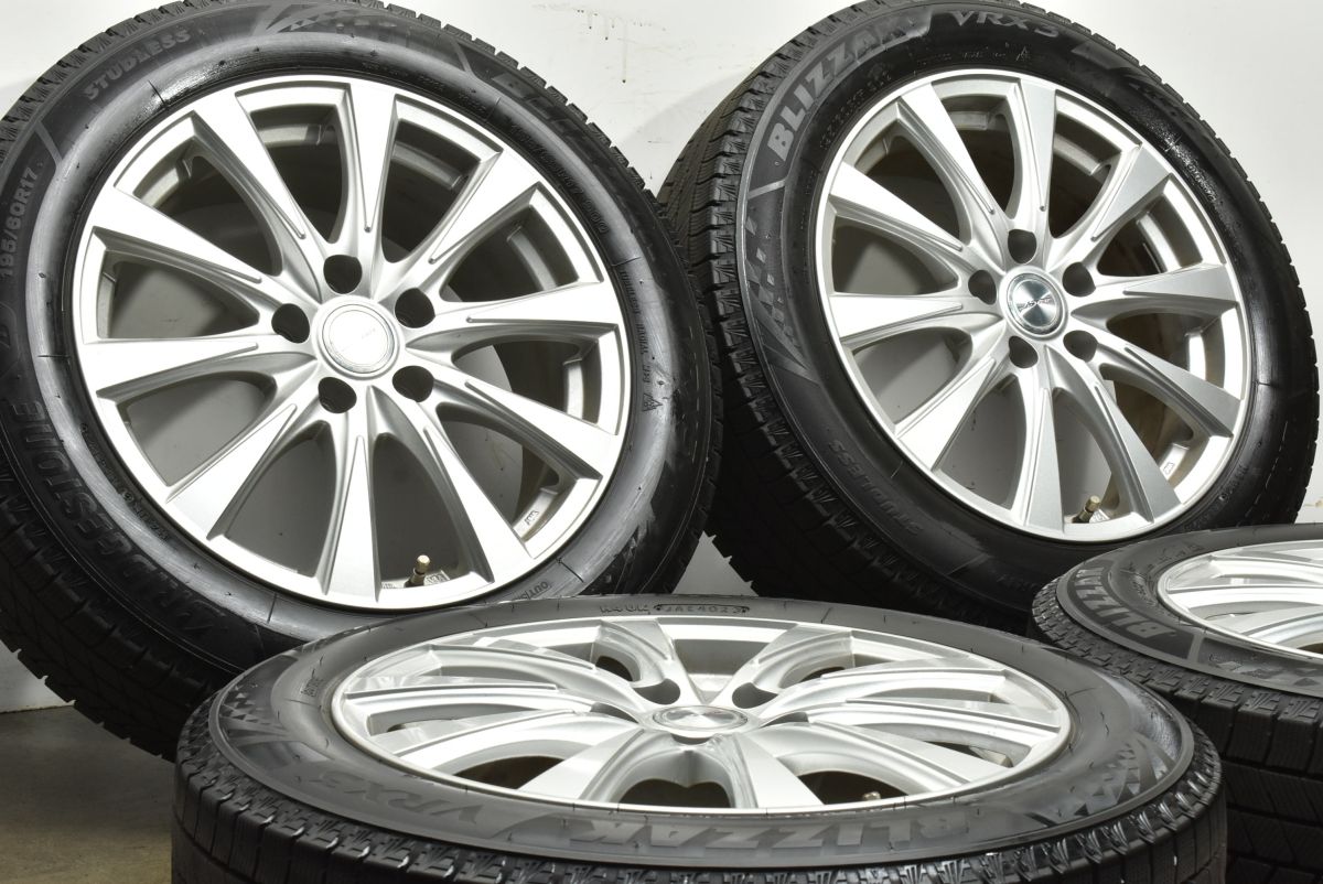 バリ溝 VRX 3付 トヨタ 60 プリウス サイズ JOKER 17 in 7 J 39 PCD 114 3 製 ブリヂストン ブリザック 195 R