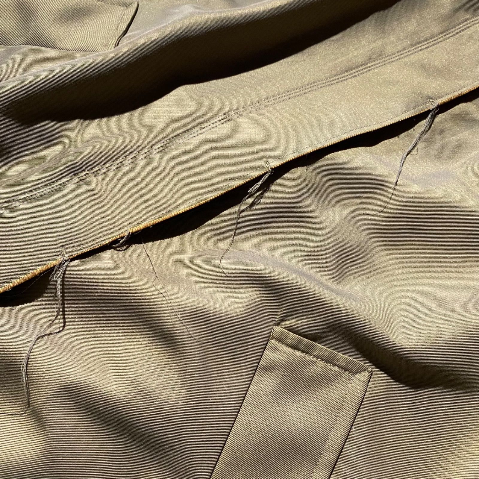 TODAYFUL Satin Twill Coat カーキ カットオフデザイン トゥデイフル