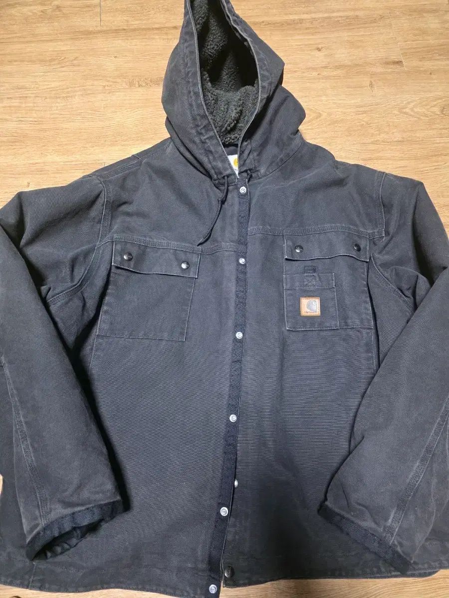 Carhartt カーハート ブラック フード ウォーク ジャケット J 284