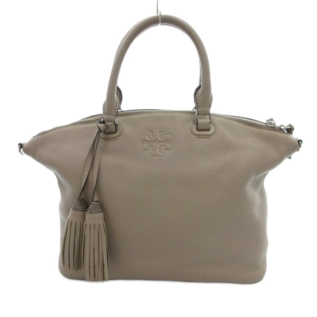Tory Burch タッセル付き ベージュ トートバッグ トリーバーチ TORY