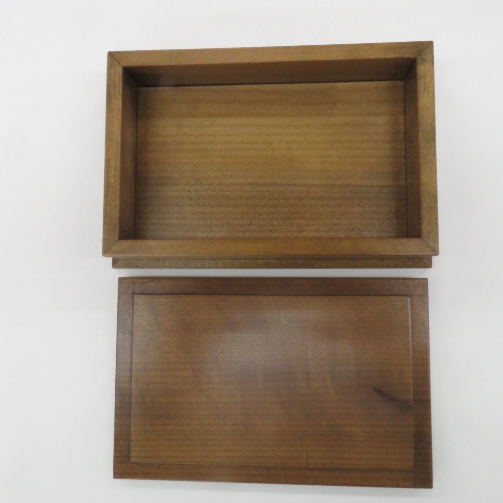 骨董・民芸品 軽井沢彫 工芸品 シバサキ 桜彫刻 木製 文箱 文章箱