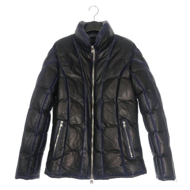 【中古】未使用品 イサムカタヤマバックラッシュ ISAMU KATAYAMA BACKLASH シープレザーグースダウンZIPジャケット L イサムカタヤマバックラッシュ ISAMU KATAYAMA BACKLASH シープレザー