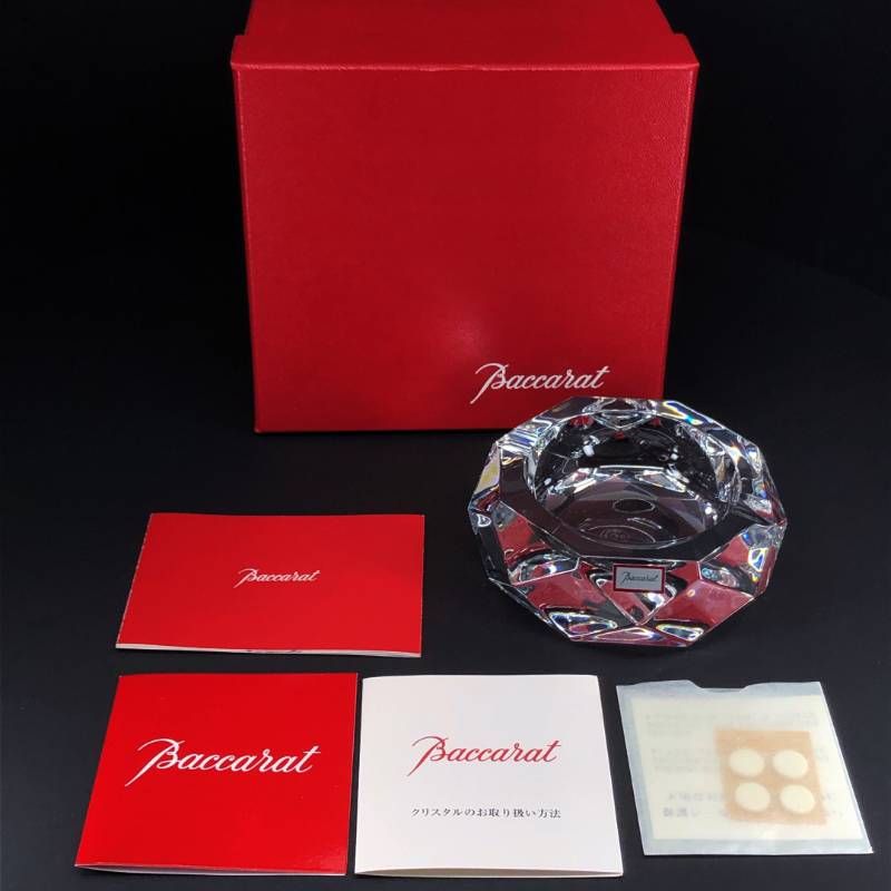 美品・箱付き】Baccarat バカラ／アッシュトレイ 灰皿／クリスタル