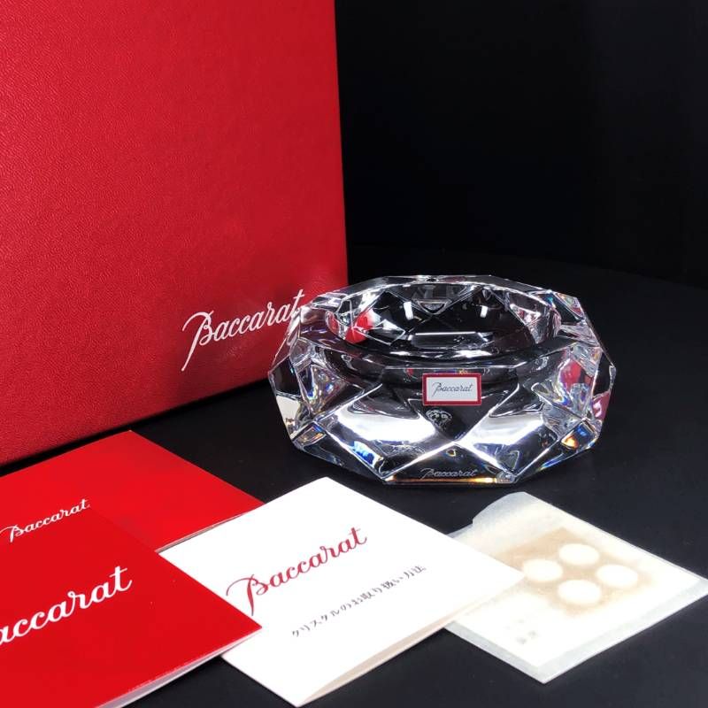 美品・箱付き】Baccarat バカラ／アッシュトレイ 灰皿／クリスタル