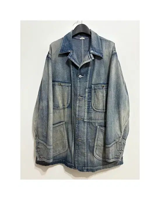 アプレッセ 25 SS ヴィンテージ ウォッシュド デニム カバーオール ジャケット 3