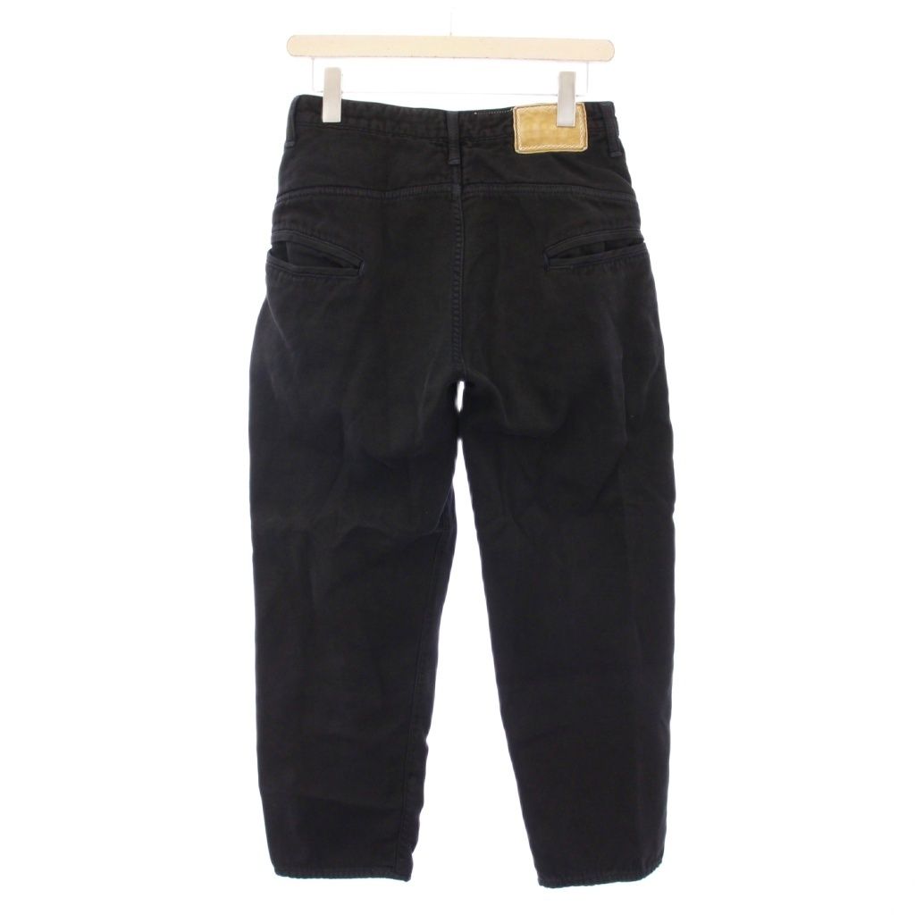 ミナペルホネン mina perhonen staple テーパードパンツ 蝶刺繍 36 黒 pa 4219 KH