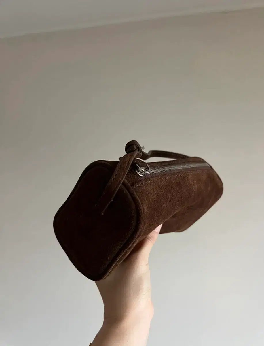 スウェード ブラウン ミニ トートバッグ