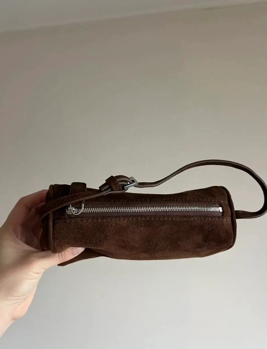 スウェード ブラウン ミニ トートバッグ