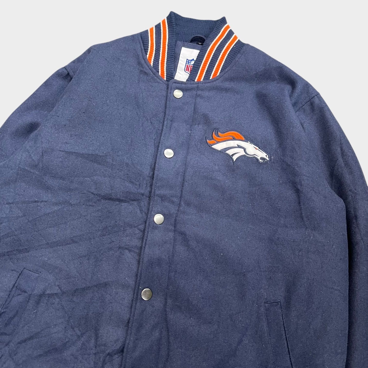 ＮＦＬ　BRONCOS　アウター　ＸＬサイズ　アメリカンフットボール Men's Pro Standard Navy Denver Broncos Sublimated Satin Full-Snap
