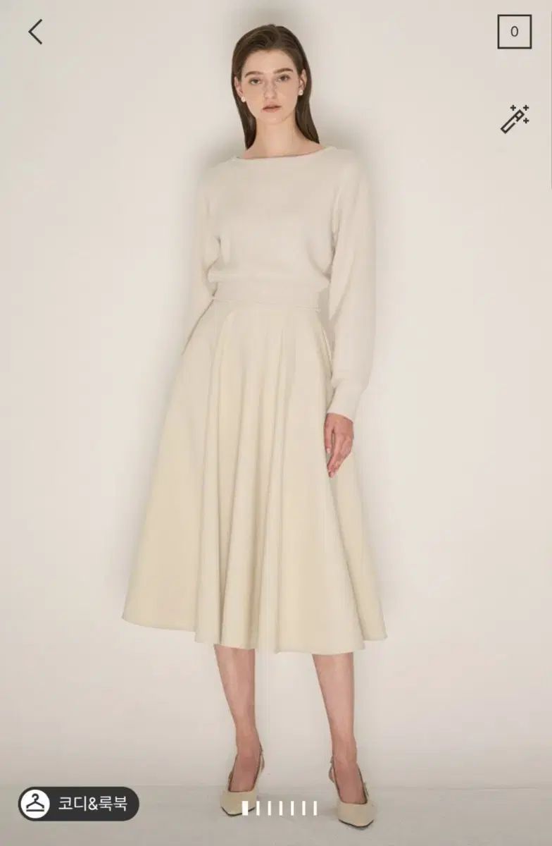 ハンサム ランバン ウールブレンド テクスチャブロック ドレスニット ブロックワンピース