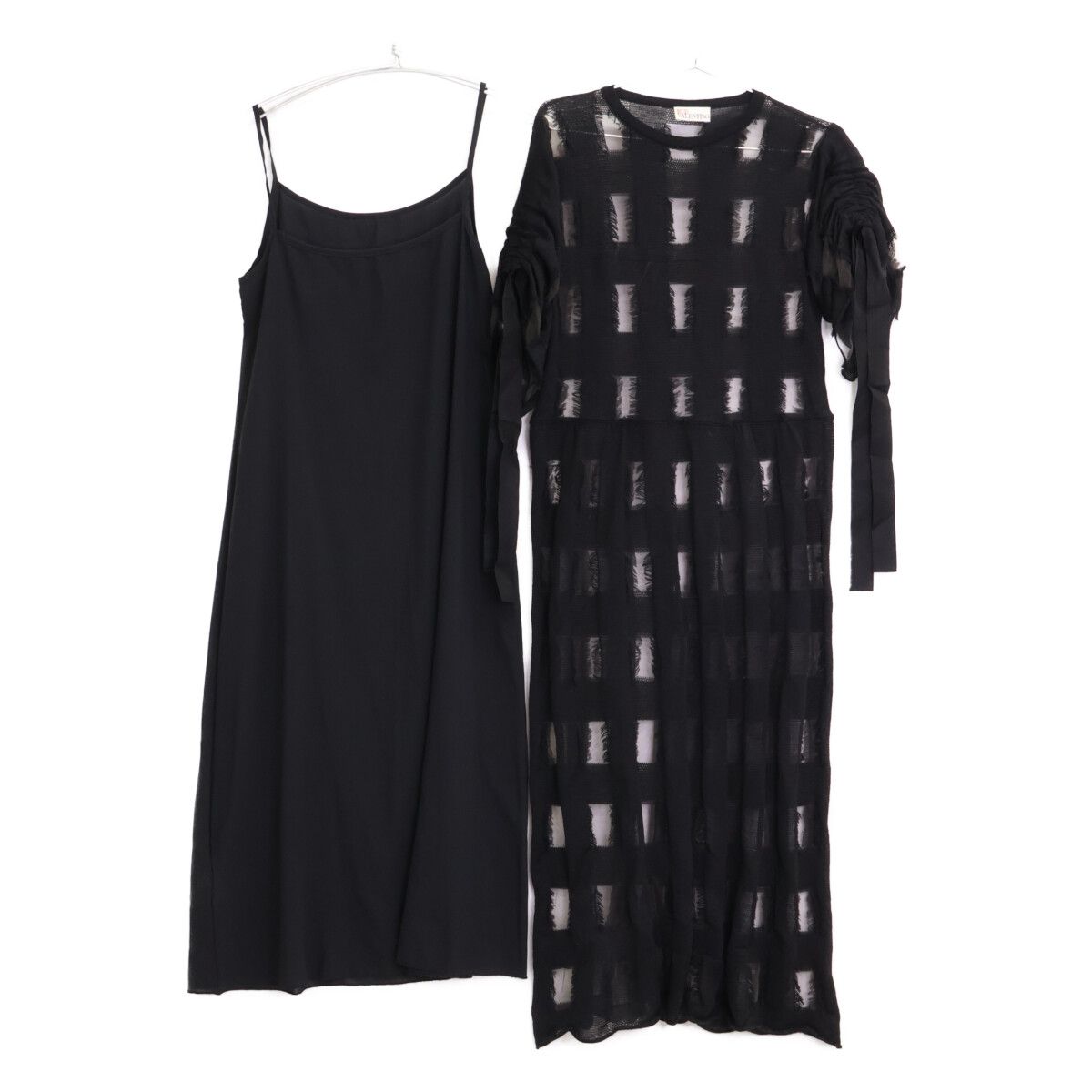 RED VALENTINO 本物 レッドヴァレンチノ QR3KD06H3VM ﾌﾞﾗｯｸ ﾚｰｽ 半袖