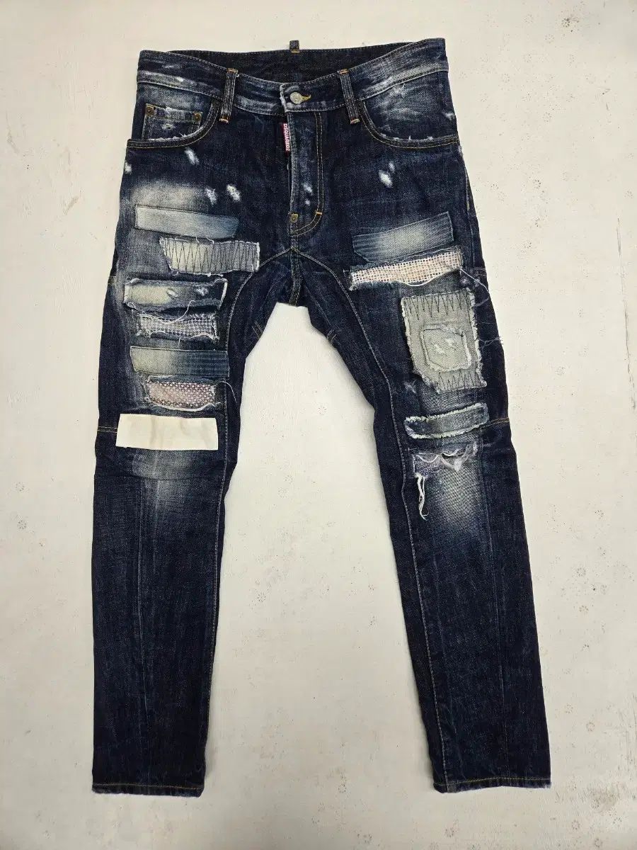 ディースクエアード2 パッチ デニム ズボン