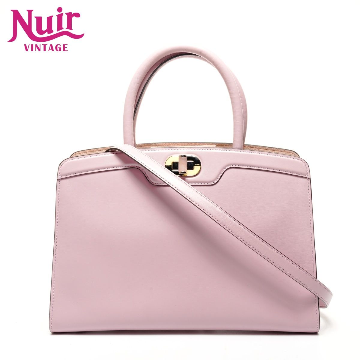 BVLGARI ブルガリ ハンドバッグ 2way レザー イザベラ ロッセリーニ