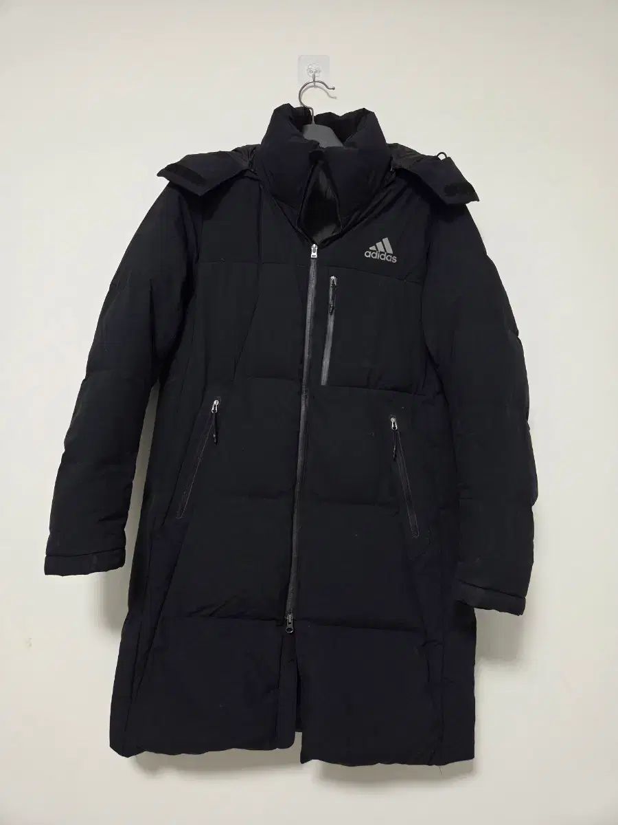 アディダス ブラック ロング丈ダウンジャケット ダウン 95 - メルカリ