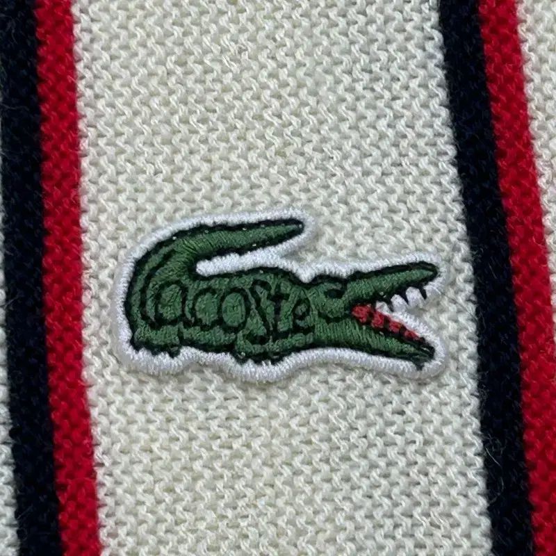 LACOSTE x ビームス 日本版 ストライプニットカーディガン 36