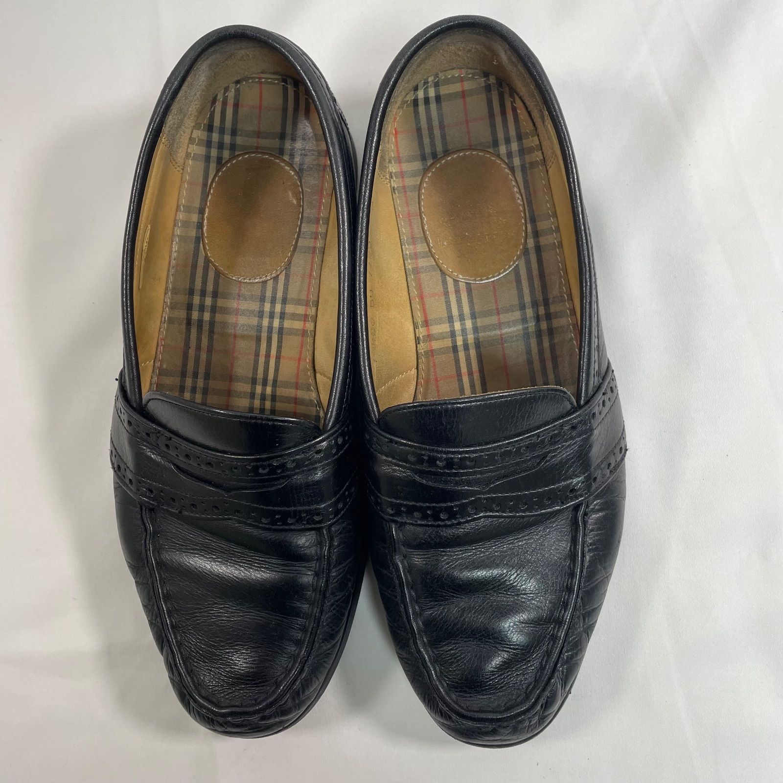 EF1220-2-1 Burberry バーバリー 風 ノバチェック ローファー 4½