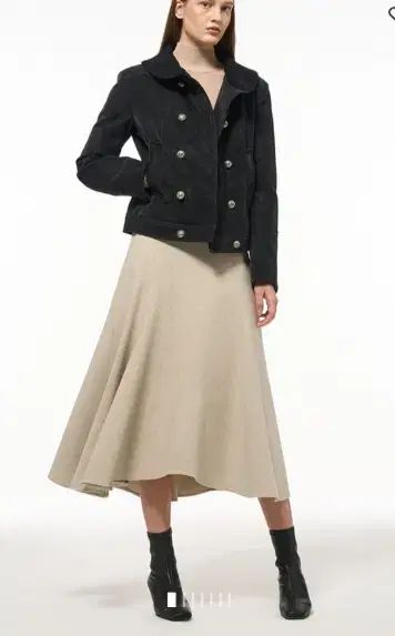 TIME イタリア製 ウール フ スカート 66 サイズ