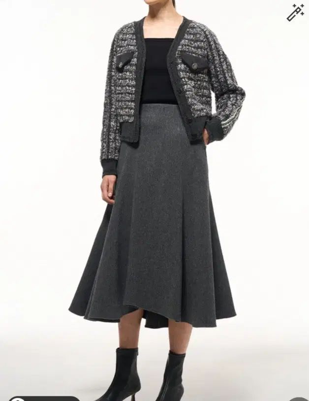 TIME イタリア製 ウール フ スカート 66 サイズ