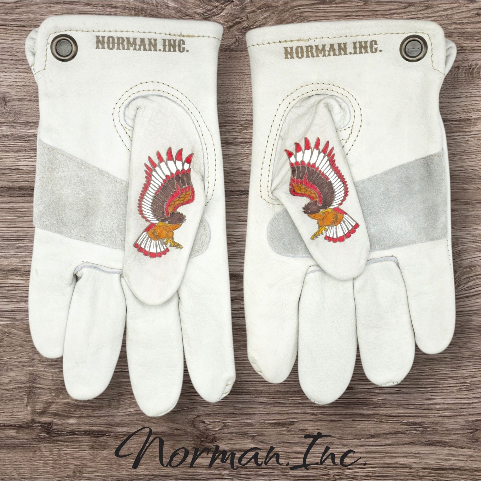 牛革 レザーグローブ ホワイト 白 アメリカン バイク ハーレー