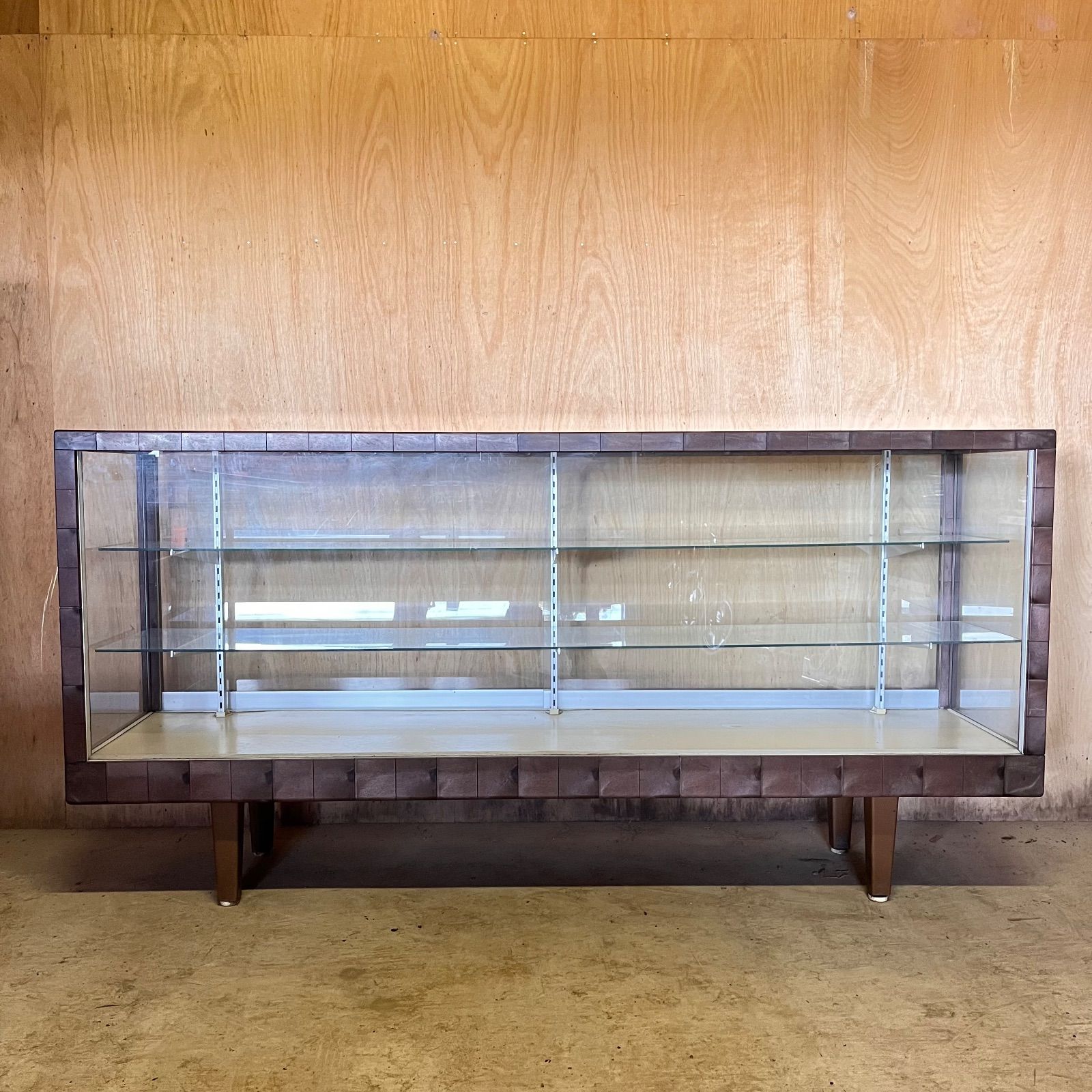 ヴィンテージ ガラスショーケース 古家具 古道具 店舗什器